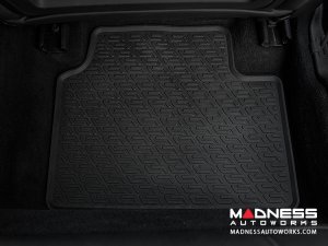 Alfa Romeo Giulia Floor Mat Set - All Weather Rubber Front/ Rear 4 Piece Set - Deluxe - RWD Model